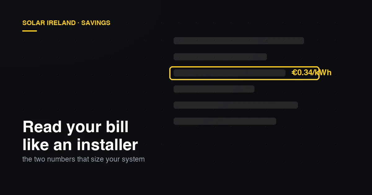 How to Read Your Electricity Bill in Ireland (2026)